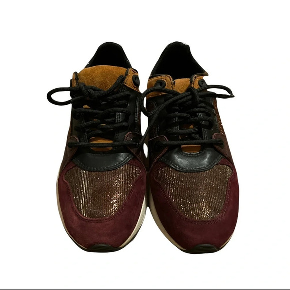 Geox D Omaya Goat Suede Leather Sneakers - Picture 3 of 9